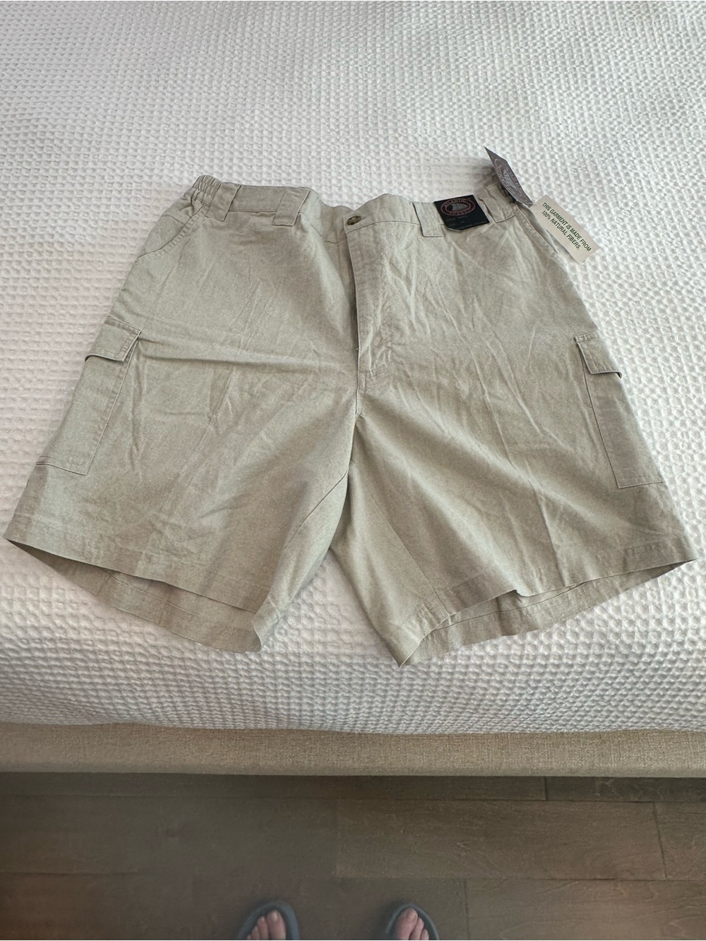 Atlantic Traders Men's Khaki Cargo Shorts
